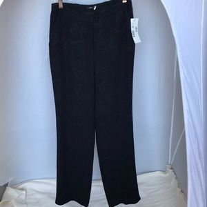 Wide leg lightweight dress pants with subtle print